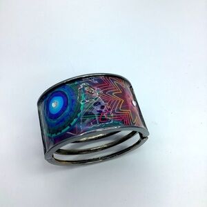 Desigual Multicolor Artistic Cuff Bracelet